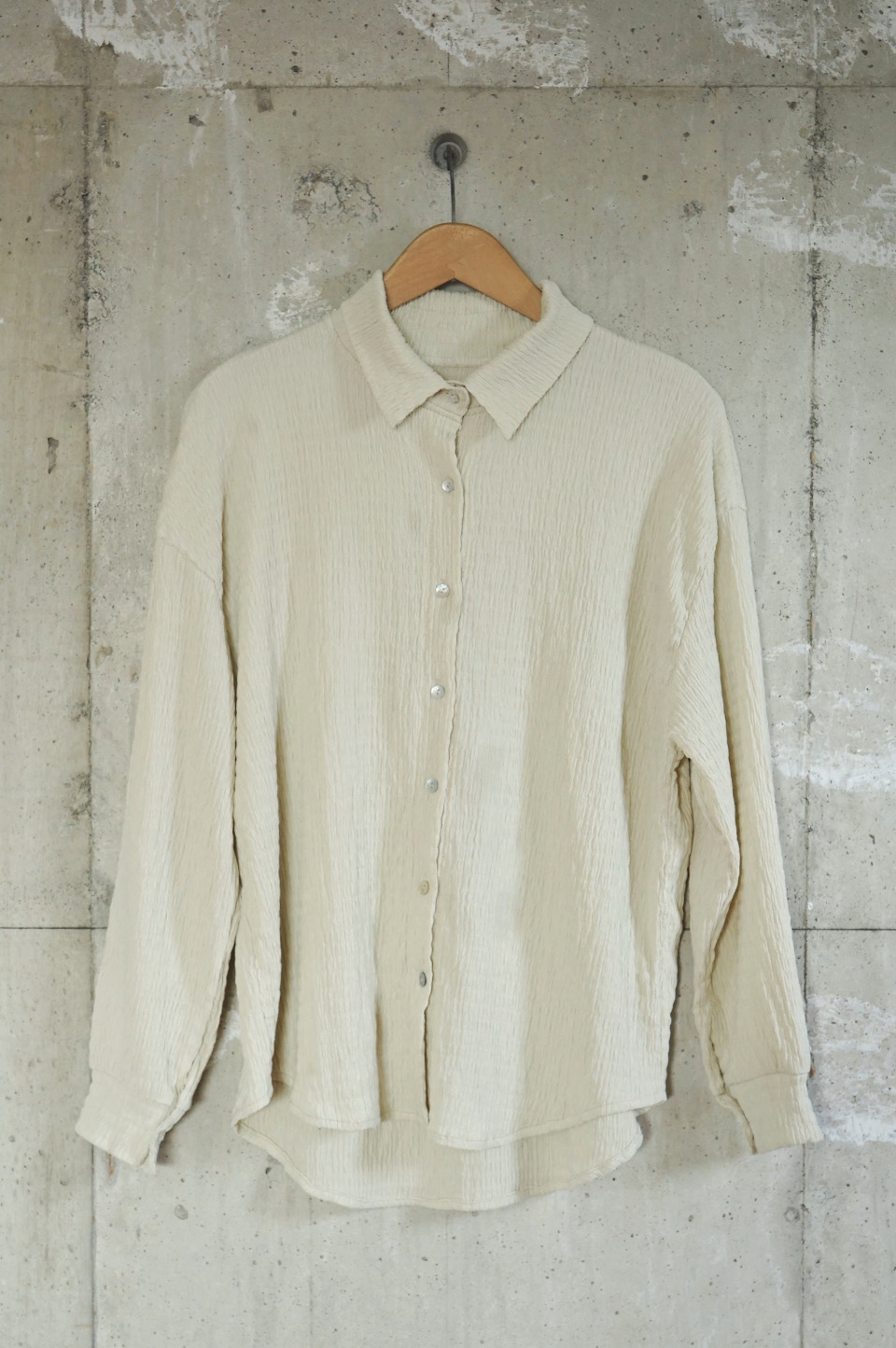 Crinkled Button-up Shirt