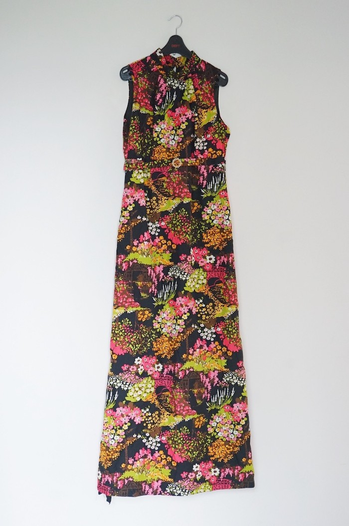 Flower printed sleeveless maxi dress