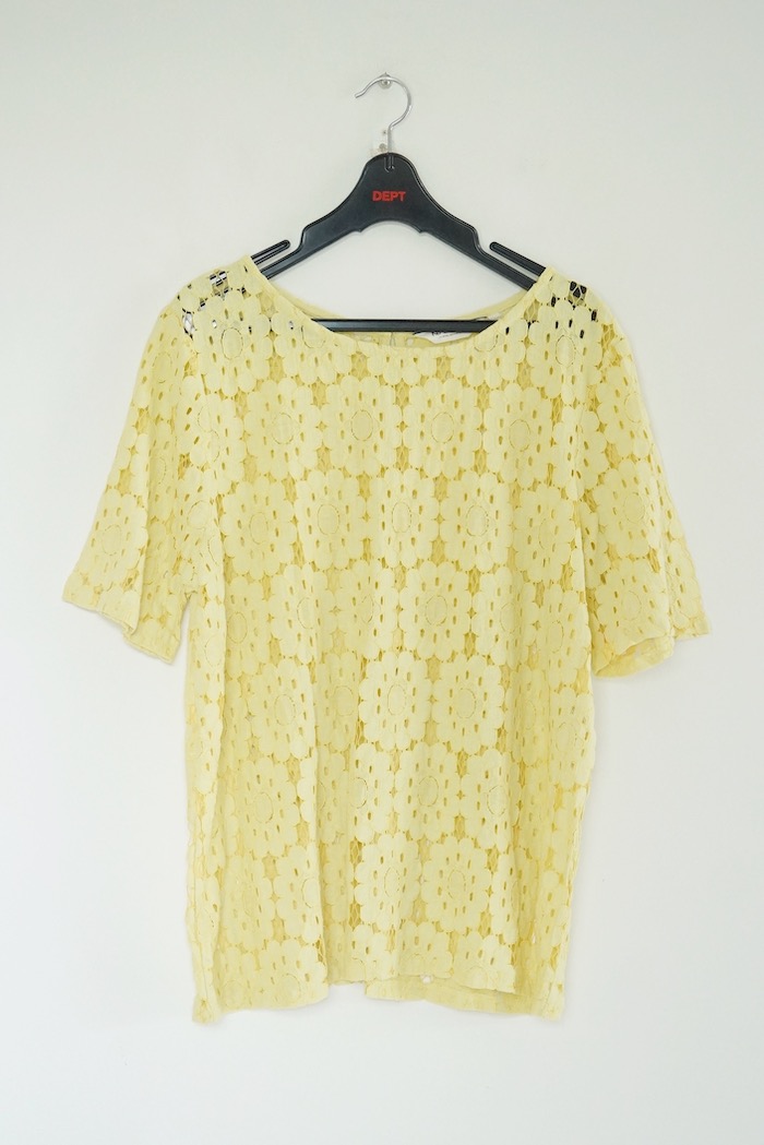 Flower lace top / YELLOW
