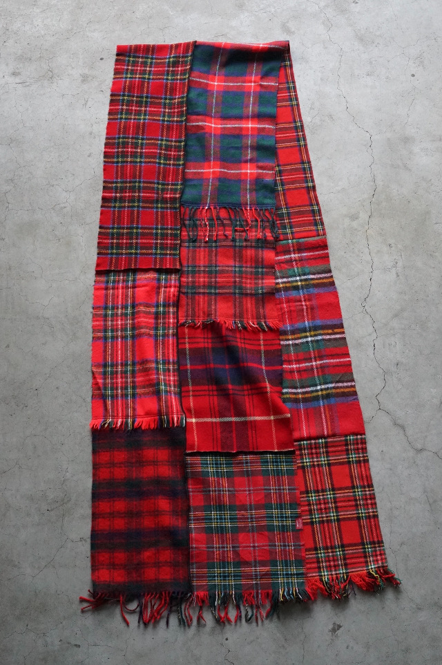 DEPT CRAZY CHECK LONG SCARF / L8 Red tone / DEPT Online Store
