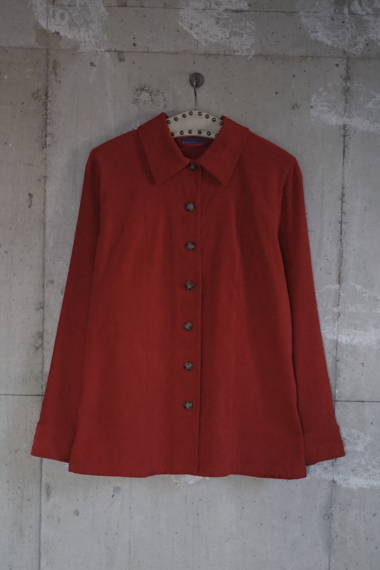 Suede like shirt jacket / Red