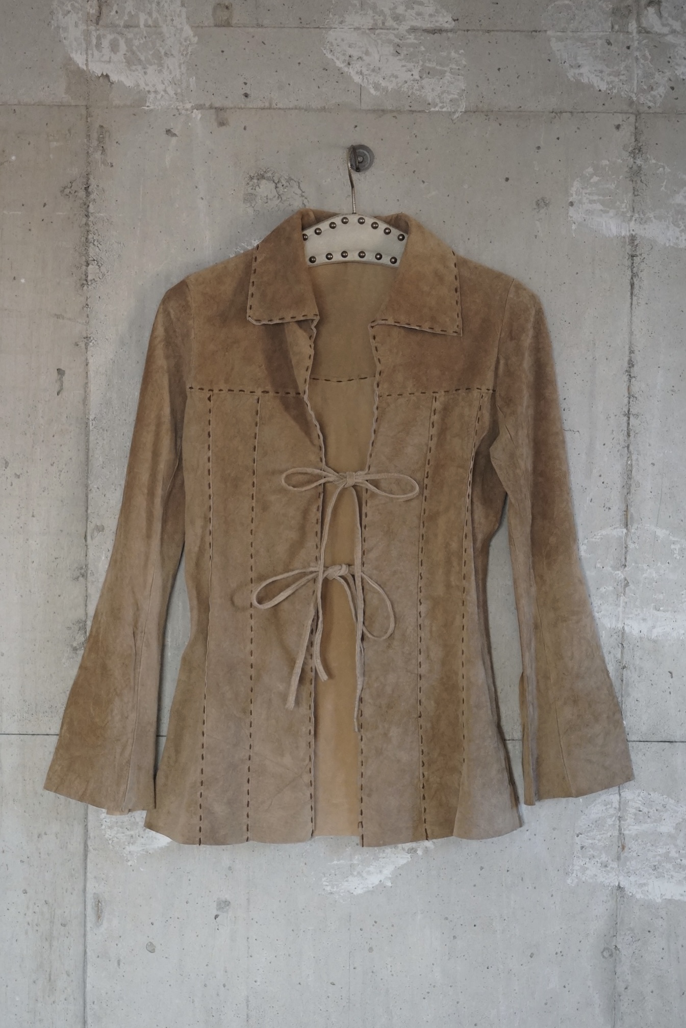 Suede shirt jacket / Dusty Brown