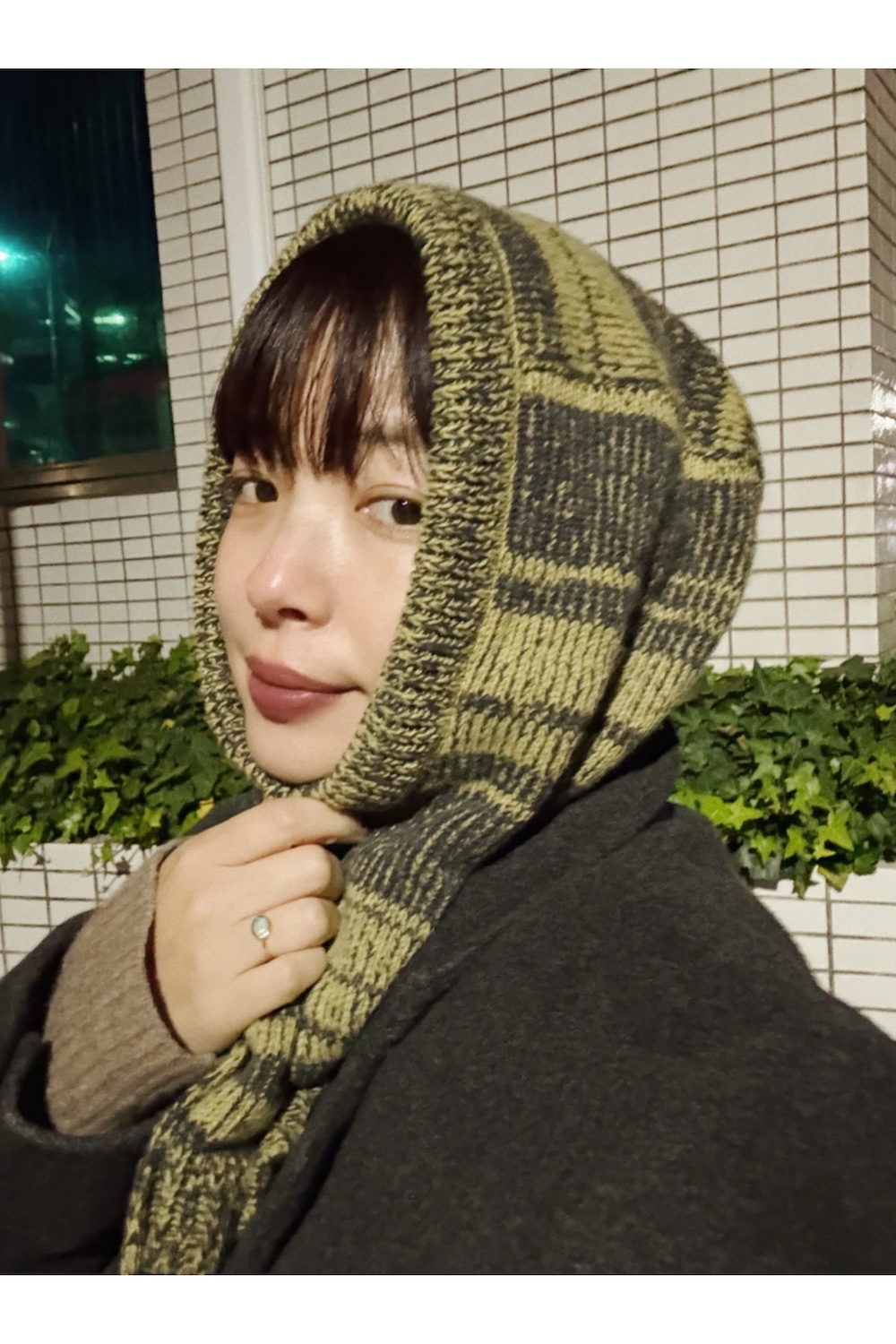 DEPT デプト　カシミヤバラクラバ Recycled Cashmere Balaclava/LIME×CHARCOAL / DEPT Online Store